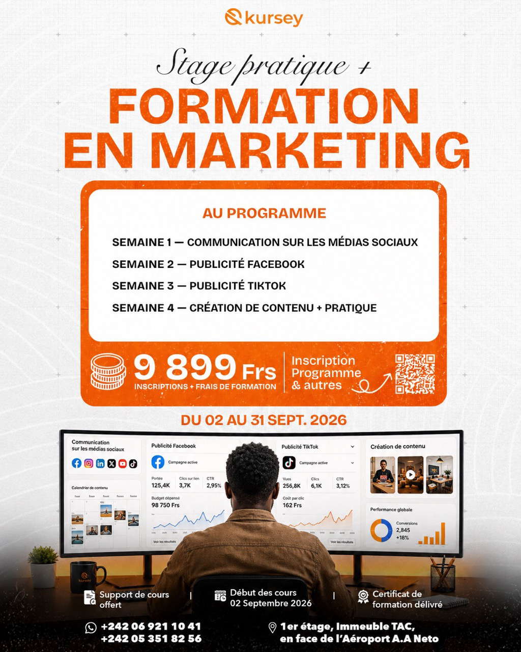 Créa Kursey pour la formation en marketing à Pointe-Noire
